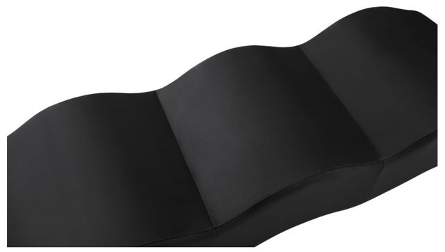 Meridian Furniture Wave Black Velvet Upholstered Bench-3