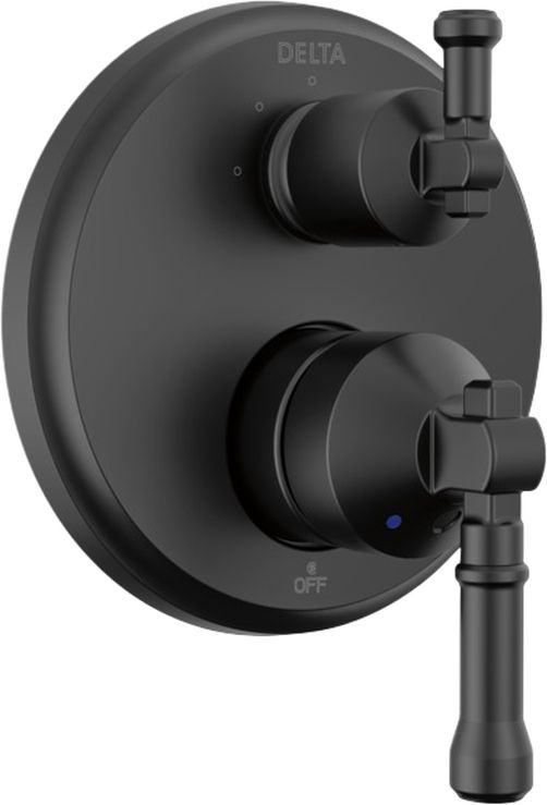Delta Broderick® 14 Series Matte Black 3-Setting Integrated Diverter Trim-0