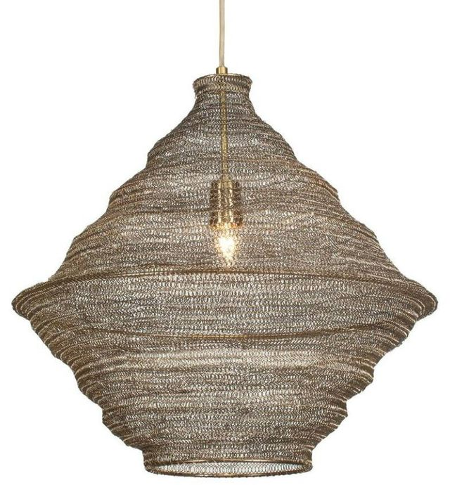 Uttermost® Sigh Antique Brass Pendant-4