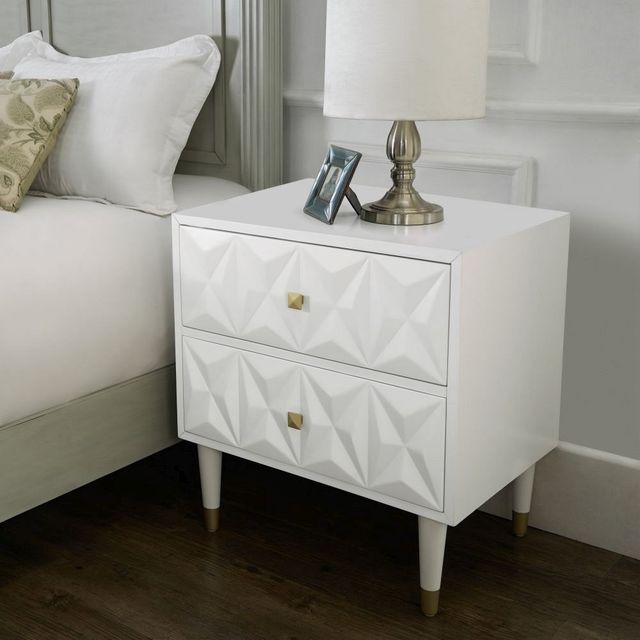 Linon Geo White Nightstand-1