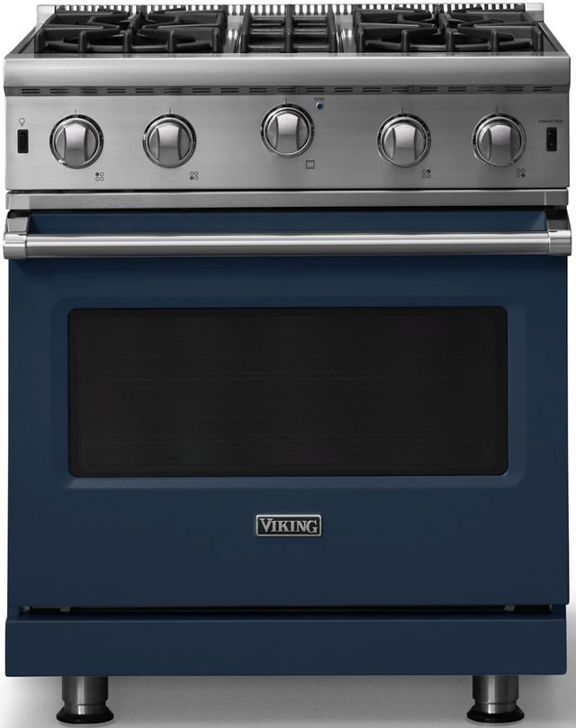 Viking® 5 Series 30" Slate Blue Pro Style Natural Gas Range-0