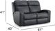 Flexsteel® Cody Dark Blue Power Reclining Loveseat with Power Headrests-4