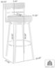 Armen Living Madrid Gold/Vintage Gray Swivel Bar Stool-4