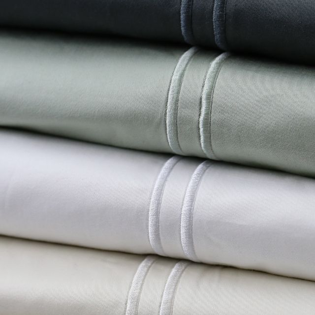 Malouf® 600 TC Egyptian Cotton White Split California King Bed Sheet Set-3