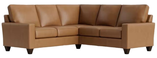 Bassett® Furniture Customizable Benchmade Premier 2-Piece Leather Large Track Arm L-Shaped Sectional -0