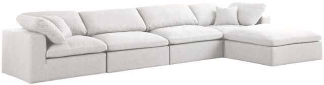 Meridian Furniture Serene 5-Piece Cream 158" Modular Sectional-0