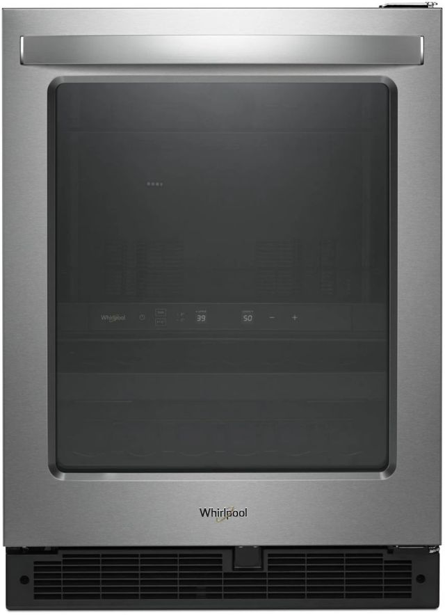 Whirlpool® 24" 5.2 Cu. Ft. Fingerprint Resistant Stainless Steel Beverage Center-0