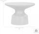 Armen Living Sephie Grey Round Pedestal Coffee Table-3