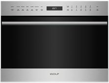Front view of the Wolf® E Series 24" Stainless Steel Transitional Electric Speed Oven