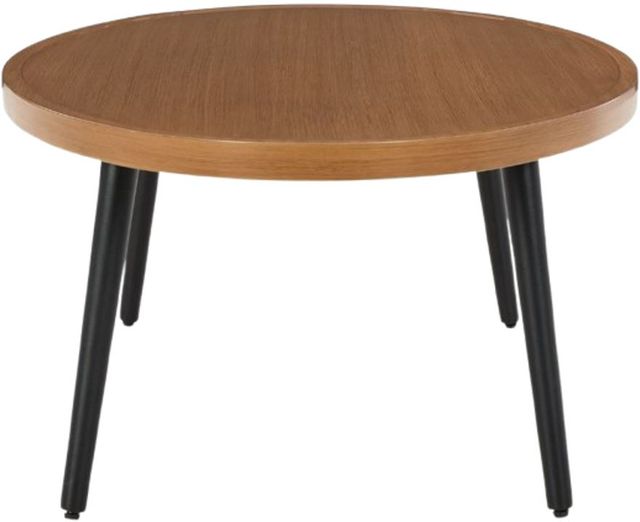 Signature Design by Ashley® Horizon Hall Brown Aluminum/Wooden Outdoor Coffee Table-2