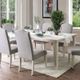 Furniture of America® Daniella 7-Piece Antique White Dining Table Set with Gray Side Chair -0