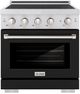 ZLINE Paramount  30" Satin Stainless Steel Pro Style Induction Range with Black Matte Door-0