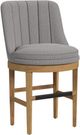 Elements International Carmen Gray/Natural Swivel Counter Stool -0