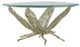 A & B Home Glass Top Dragonfly 36" Round Gold Finish Coffee Table-1