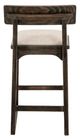International Furniture Direct Black Balam 2-Piece Stained Dark/White 30" Faux Leather Upholstered Barstool Set-4
