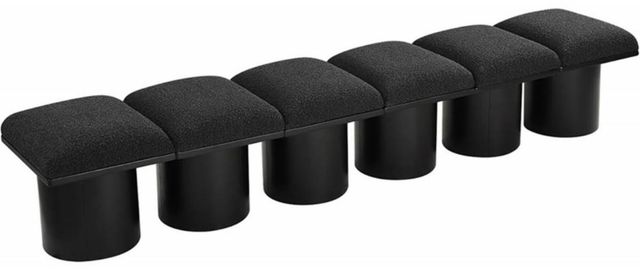 Meridian Furniture Pavilion 6-Piece Black 108" Modular Bench Set-0