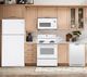 GE 4-Piece Kitchen Package with 19.2 cu. ft. Top-Freezer Refrigerator in White-0