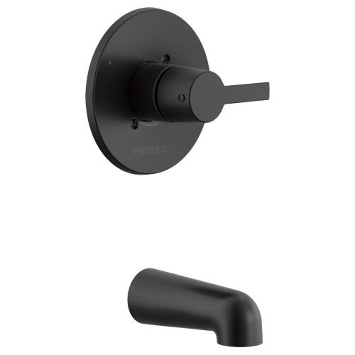 Peerless Flute™ Black Matte Shower Trim Kit-0