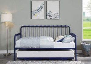Mazin Furniture Constance Navy Navy Blue Daybed With Trundle-2