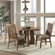 Intercon Landmark Beige/Weathered Oak Slat Back Dining Side Chair-1