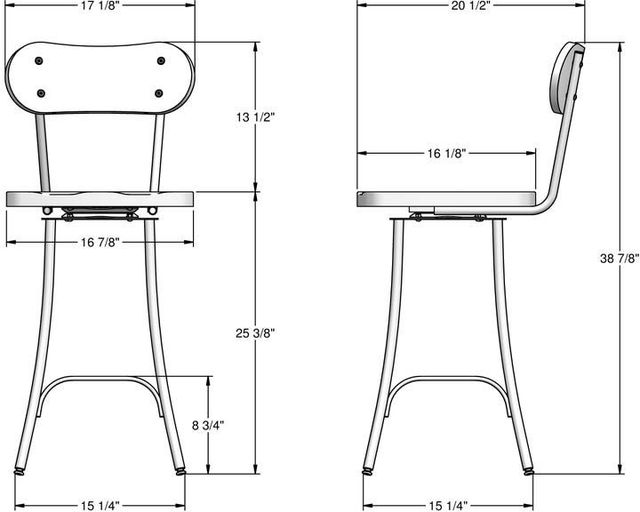 Amisco Customizable Bean Swivel Counter Stool-2