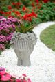 A & B Home Gray Head Bust Planter-5