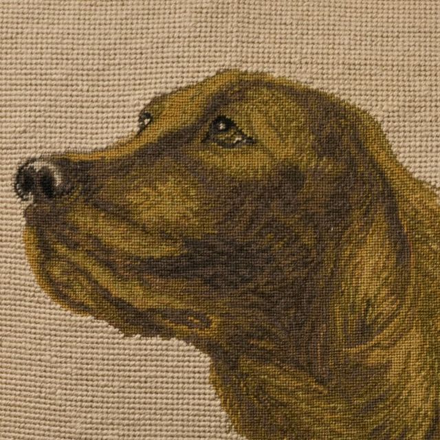 Nourison Home™ Mina Victory Vintage Pillow Beige Golden Retriever 20"x20" Throw Pillow-2