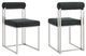 Armen Living Anastasia 2-Piece Brushed Stainless Steel/Charcoal Upholstered Dining Side Chair Set-0