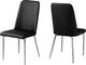 Monarch Specialties Inc. 2-Piece Black/Chrome Side Chair Set-1