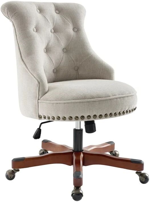 Linon Sinclair Natural Office Chair-0