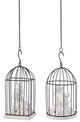 A & B Home 2-Piece Black/White Bird Cage Decor Set-0