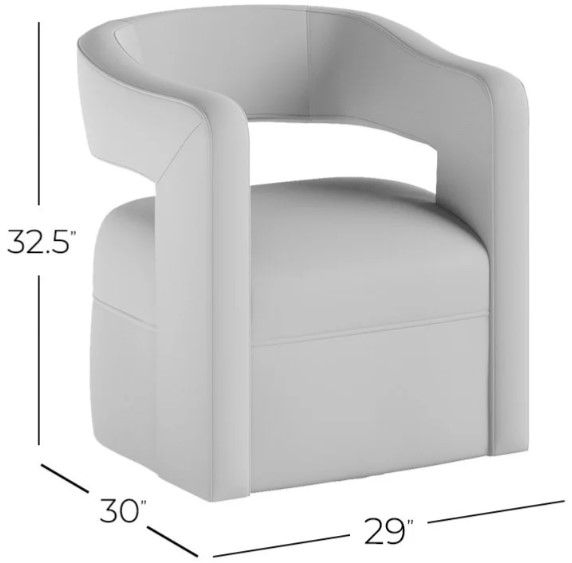 Jofran Inc. Lexy Spa Swivel Accent Chair-2