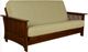 Kodiak Furniture Alexa Black Walnut/Monte Toro Pistachio Full Futon Frame with Mattress-0