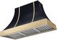 AGA Cascade 48" Gloss Black Wall Mounted Range Hood with Brushed Brass Trim-0