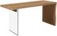 Modus Furniture One Bisque Top Console Table with Clear Base-0