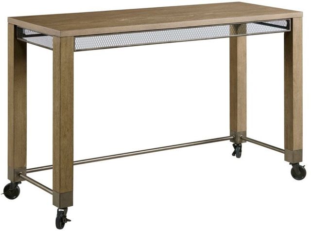 Hammary® Maya Natural Pecan Counter Console with Two Stools-2