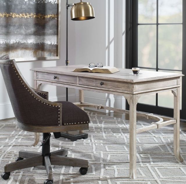 Uttermost® Bridgely Aged White Writing Desk-1