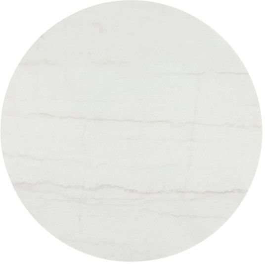 New Classic® Home Furnishings Essence White Marble Round Table Top with Natural Base-3