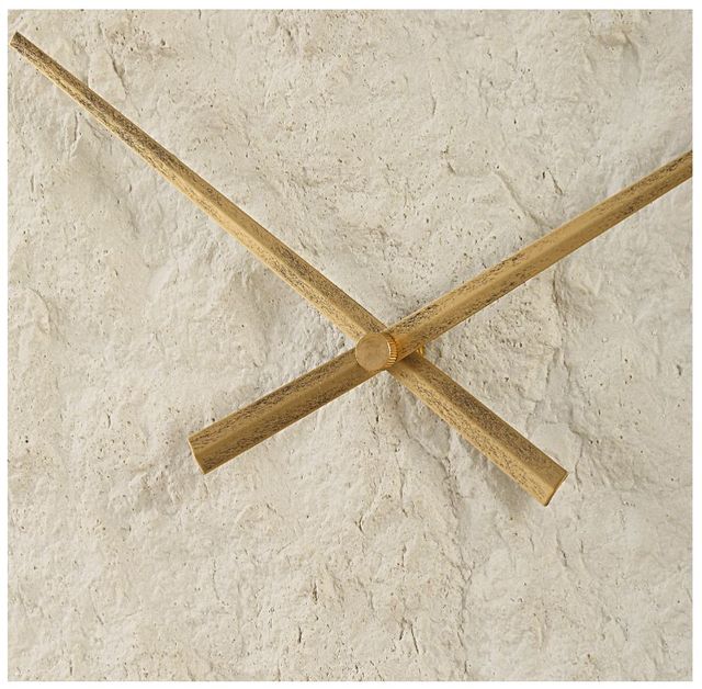 Uttermost® Stone Serenity Antiqued Gold/Off-White Clock-3