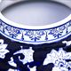 A & B Home Aline Blue/White Ginger Jar-3
