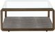 Four Hands Shagreen Glass Top Coffee Table with Brass Base-3