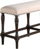 Winners Only® Xcalibur Espresso/Oatmeal Upholstered Bench-1