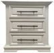 Million Dollar Rustic Coliseo Frosted White/Gold Nightstand with Hardware-0