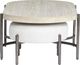 Magnussen Home® Jennings 3-Piece Edgecomb Grey/Weathered Antique Nickel Oval Cocktail Table Set with Ottomans-4