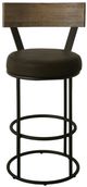 International Furniture Direct Xel-Ha Dark Hay Brown/Blacksmithing Black/Brown Barstool -1