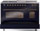 Ilve® Nostalgie II Series 48" Midnight Blue Pro Style Dual Fuel Range-4