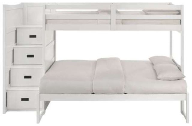 Elements International Sami White Twin Over Full Bunk and Loft Bed-2