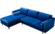 TOV Furniture Como Navy Velvet 2-Piece Left-Arm Facing Sofa Sectional and Chaise-3