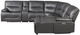 Mazin Furniture Dyersburg 6-Piece Gray Power Reclining Right-Arm Facing Sectional and Chaise with Console-2