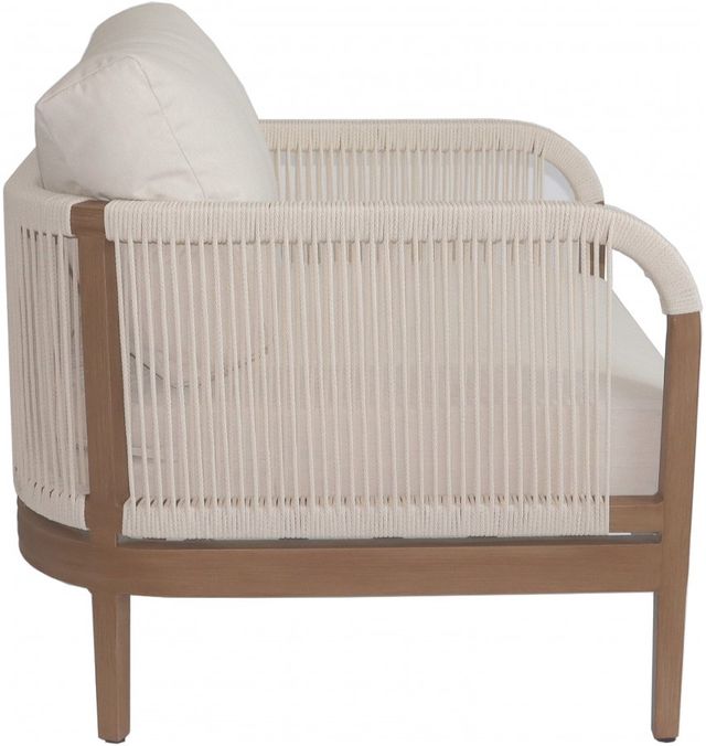 Meridian Furniture Maui Cream Aluminum/Fabric Outdoor Accent Chair-2
